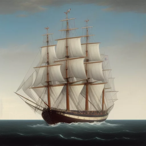 7531958285-An 18th century three-masted warship with a British flag.webp